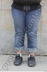 Leg Woman Casual Jeans Overweight Street photo references
